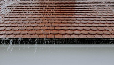 water op het dak